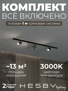 Комплект трековый Hesby Lighting Skylite №3 HSBL_kompl_S003_VI1B3K