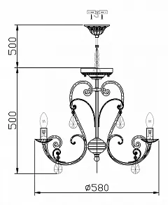 Подвесная люстра Maytoni Foxtrot ARM336-06-W