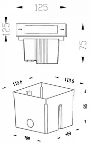 Встраиваемый в дорогу светильник Deko-Light Square II WW 730248