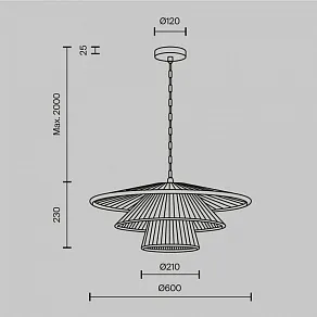 Подвесной светильник Maytoni Costa MOD394PL-01BS1