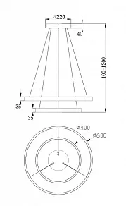 Подвесной светильник Maytoni Rim MOD058PL-L55B4K