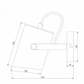 Бра Eurosvet Italio 20093/1 черный/античная бронза
