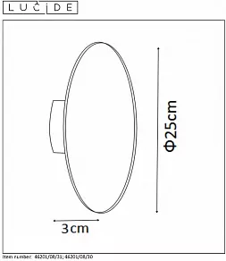 Накладной светильник Lucide Eklyps Led 46201/08/30