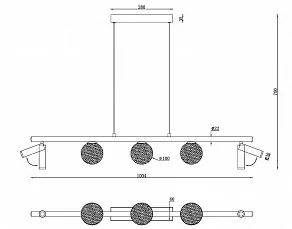 Подвесной светильник iLedex Telescope C4774-100 SGD
