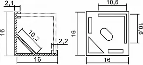 Заглушка для профиля Feron LD262 10271