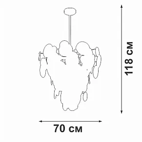 Люстра на штанге Vitaluce V5802 V5802-8/8PL