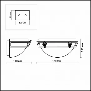 Накладной светильник Odeon Light Osorno 2664/1W