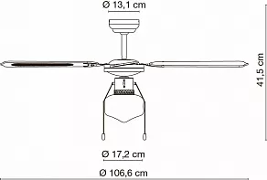 Светильник с вентилятором Globo Champion 0309CSW