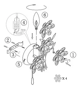Бра Globo Purple 5147