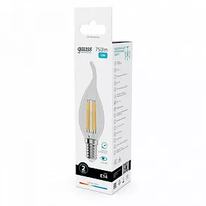 Лампа светодиодная Gauss Filament Elementary E14 12Вт 4100K 42122