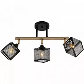 Светильник на штанге Reluce 01591 01591-3.3-03B BK+FGD+WOOD