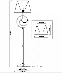 Торшер Rivoli Cascata F1 GD Б0038424
