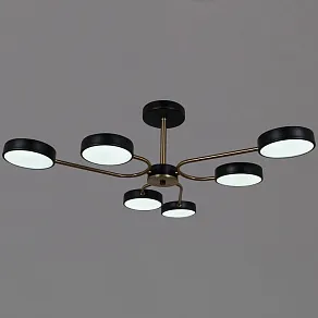 Люстра на штанге Reluce  03325-0.3-06 BK+COPPER
