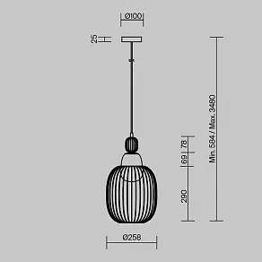 Подвесной светильник Maytoni Levitation MOD376PL-01G1