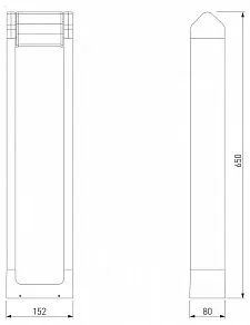 Наземный высокий светильник Elektrostandard DORS 35163/F