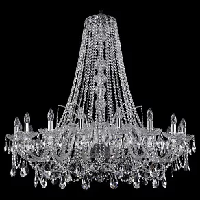 Подвесная люстра Bohemia Ivele Crystal 1411 1411/18/400/h-113/Ni