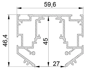 Трек встраиваемый Lightstar Uno 509427L