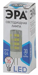 Лампа светодиодная Эра Стандарт G4 3.5Вт 4000K LED JC-3,5W-220V-CER-840-G4