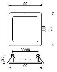 Встраиваемый светильник Deko-Light Square II 565268