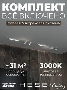 Комплект трековый Hesby Lighting Skylite №5 HSBL_kompl_S005_VI3W3K