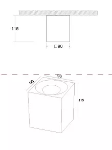 Накладной светильник Maytoni Slim C013CL-01B