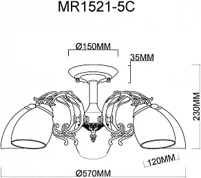 Люстра на штанге MyFar Biene MR1521-5C