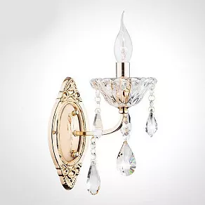 Бра Eurosvet 10036 10036/1 золото/прозрачный хрусталь Strotskis