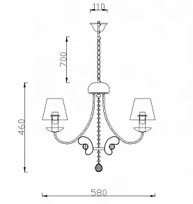 Подвесная люстра Rivoli Mattina P5 CR Б0038425