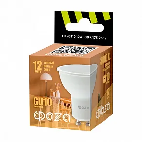 Лампа светодиодная Jazzway  GU10 12Вт 3000K FLL- GU10 12w 3000K