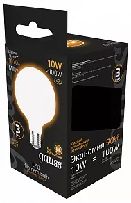 Лампа светодиодная Gauss Filament E27 10Вт 3000K 189202110