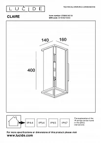 Накладной светильник Lucide Claire 27883/02/31
