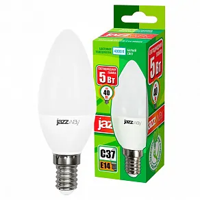 Лампа светодиодная Jazzway  E14 5Вт 4000K PLED-ECO-C37 5w E14 4000K