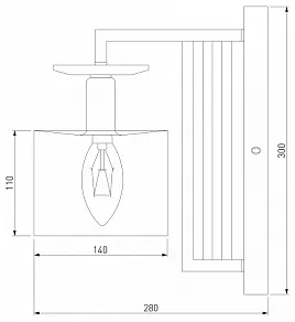 Бра Eurosvet Fargo 60123/1 хром (60108/1)