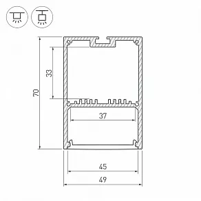 Профиль накладной Arlight SL-LINE 047166