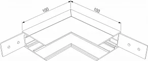 Соединитель угловой внутренний для треков накладных Elektrostandard Slim Magnetic 85091/11