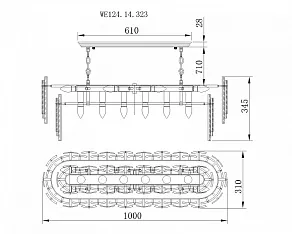 Подвесной светильник Wertmark Agati WE124.14.323