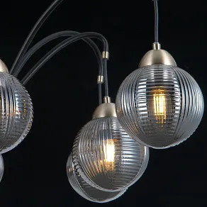 Люстра на штанге ILLUMICO  IL0433-8PSQ-79 BK AB