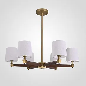 Люстра на штанге Imperiumloft Jorgenson White/Dark wood STAVRA01