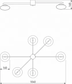 Потолочная люстра Eurosvet Opaline 70220/6 черный