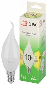 Лампа светодиодная Эра Green Line E14 10Вт 3000K LED BXS-10W-830-E14 GL