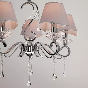 Подвесная люстра Eurosvet Kelly 10085/5 хром/прозрачный хрусталь Strotskis