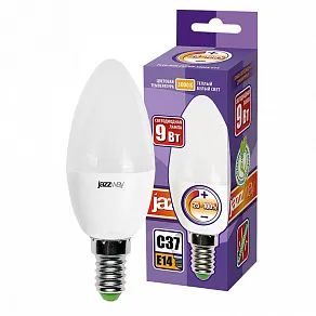 Лампа светодиодная Jazzway  E14 9Вт 3000K PLED- DIM C37  9w 3000K E14