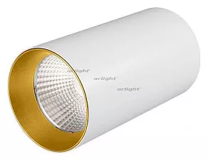 Накладной светильник Arlight SP-POLO-SURFACE-R85-15W White5000 (WH-GD, 40 deg) 027523