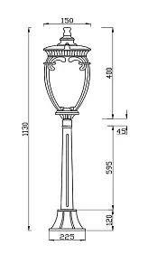 Наземный высокий светильник Maytoni Fleur O414FL-01GB1
