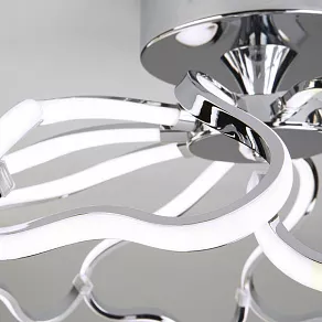 Потолочная люстра Eurosvet Begonia 90095/10 хром 100W