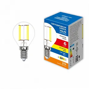 Лампа светодиодная Volpe  E14 6Вт 3000K UL-00008316