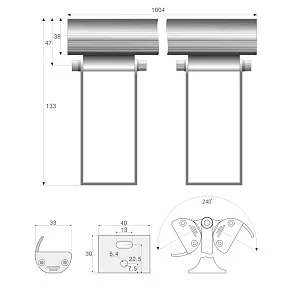 Линейный светильник ABC Lighting MDL-100 одноцветный диммируемый PWM 1000мм 34Вт 24-48В