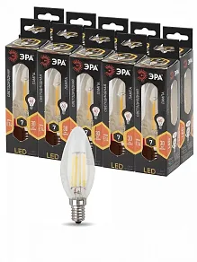 Лампа светодиодная Эра F-LED E14 7Вт 2700K F-LED B35-7W-827-E14
