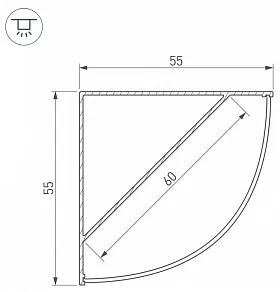 Профиль накладной угловой внутренний Arlight SL-KANT 027149