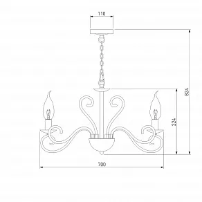 Подвесная люстра Eurosvet Silva 60090/8 золото